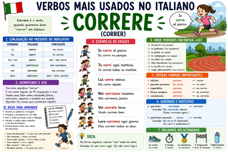 Mapa mental: Verbo Correre
